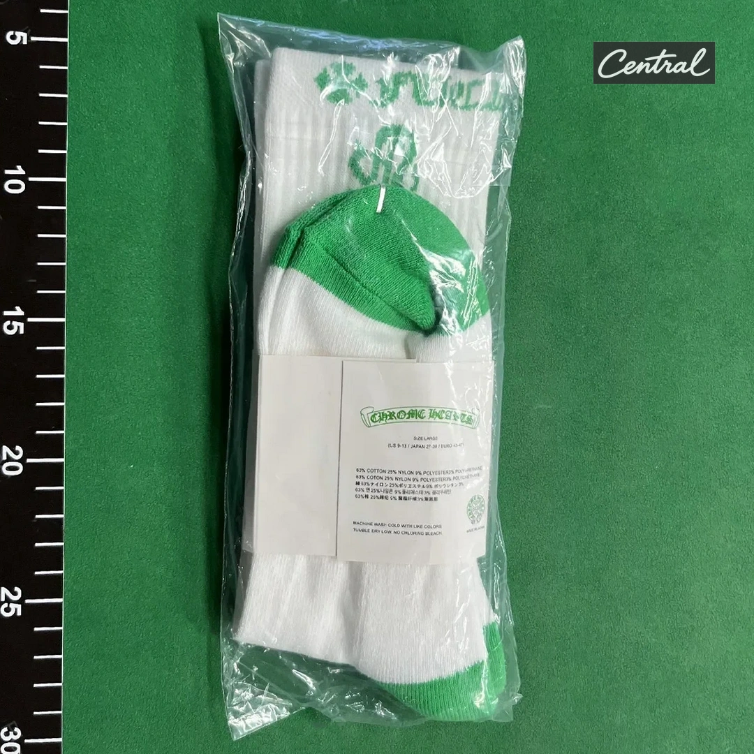 Chrome Hearts Socks - Green Letter style