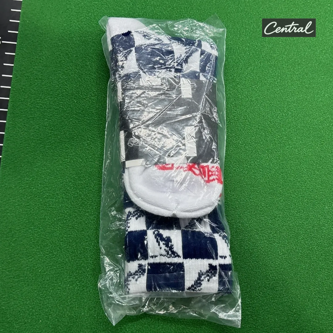 Chrome Hearts Socks - Blue Checkerboard Dagger