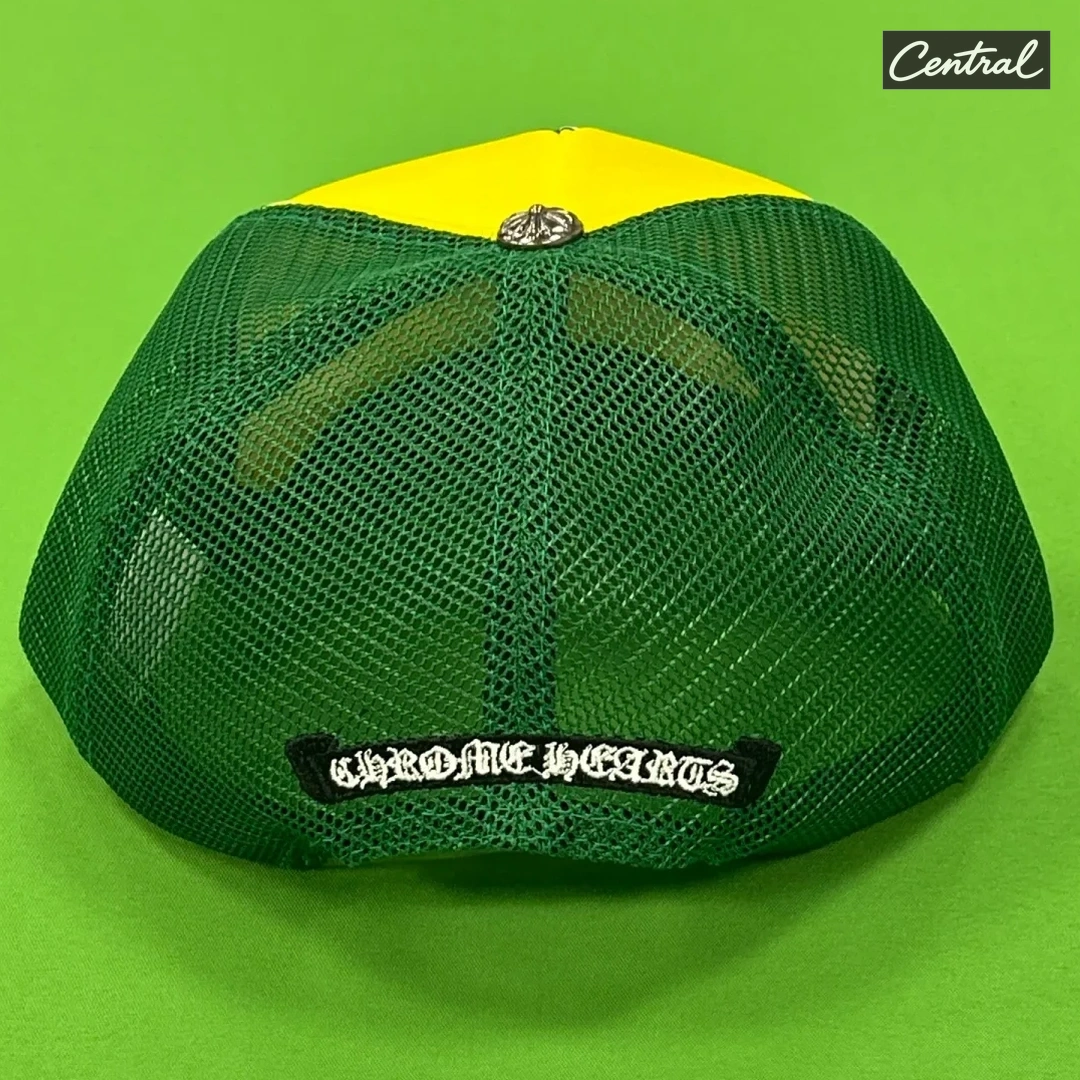 Chrome Hearts Matty Boy Smiley Trucker - Green Yellow
