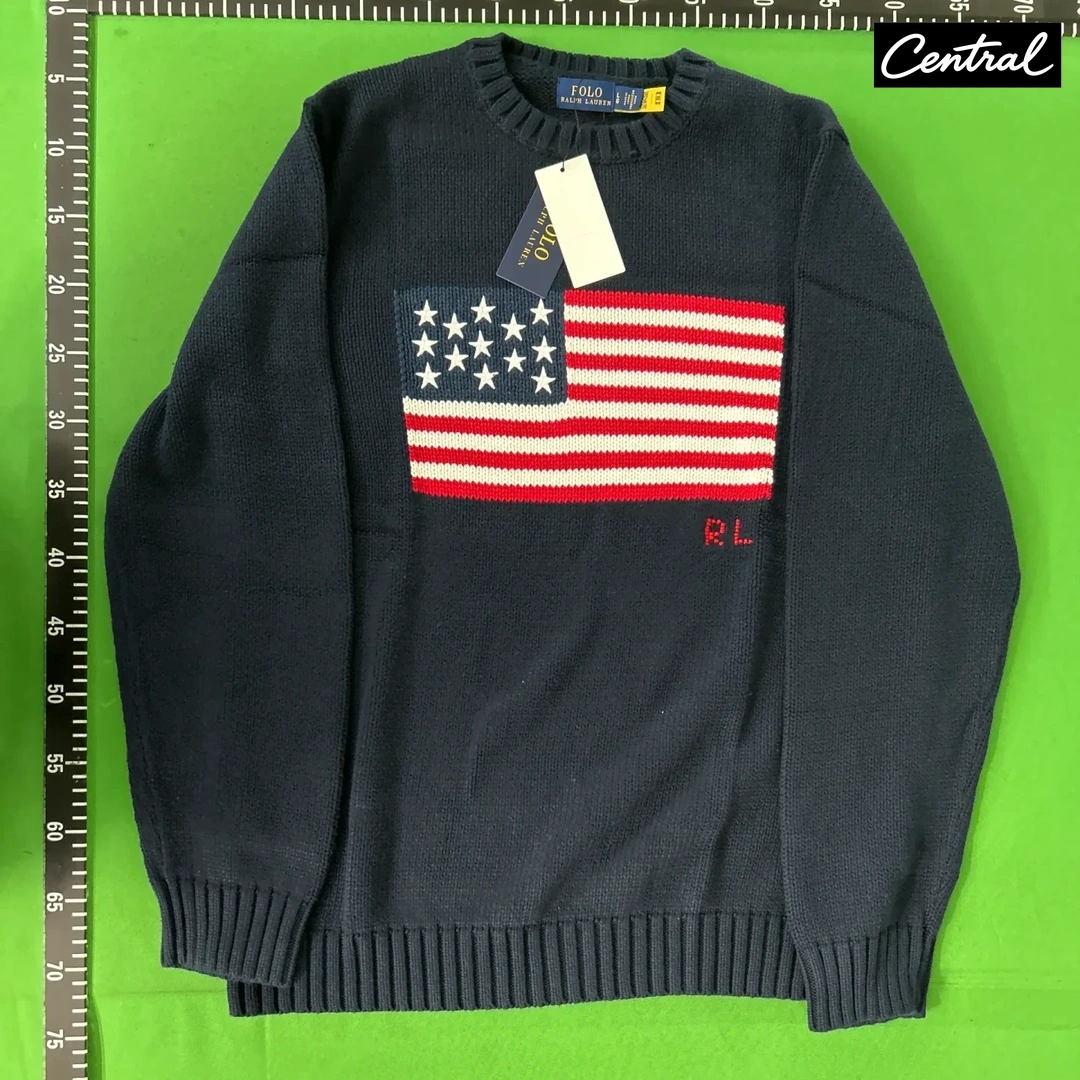 Ralph Lauren The Iconic Flag Jumper - Navy