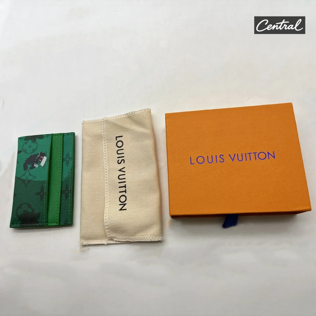 Louis Vuitton Double Card Holder Golf Green