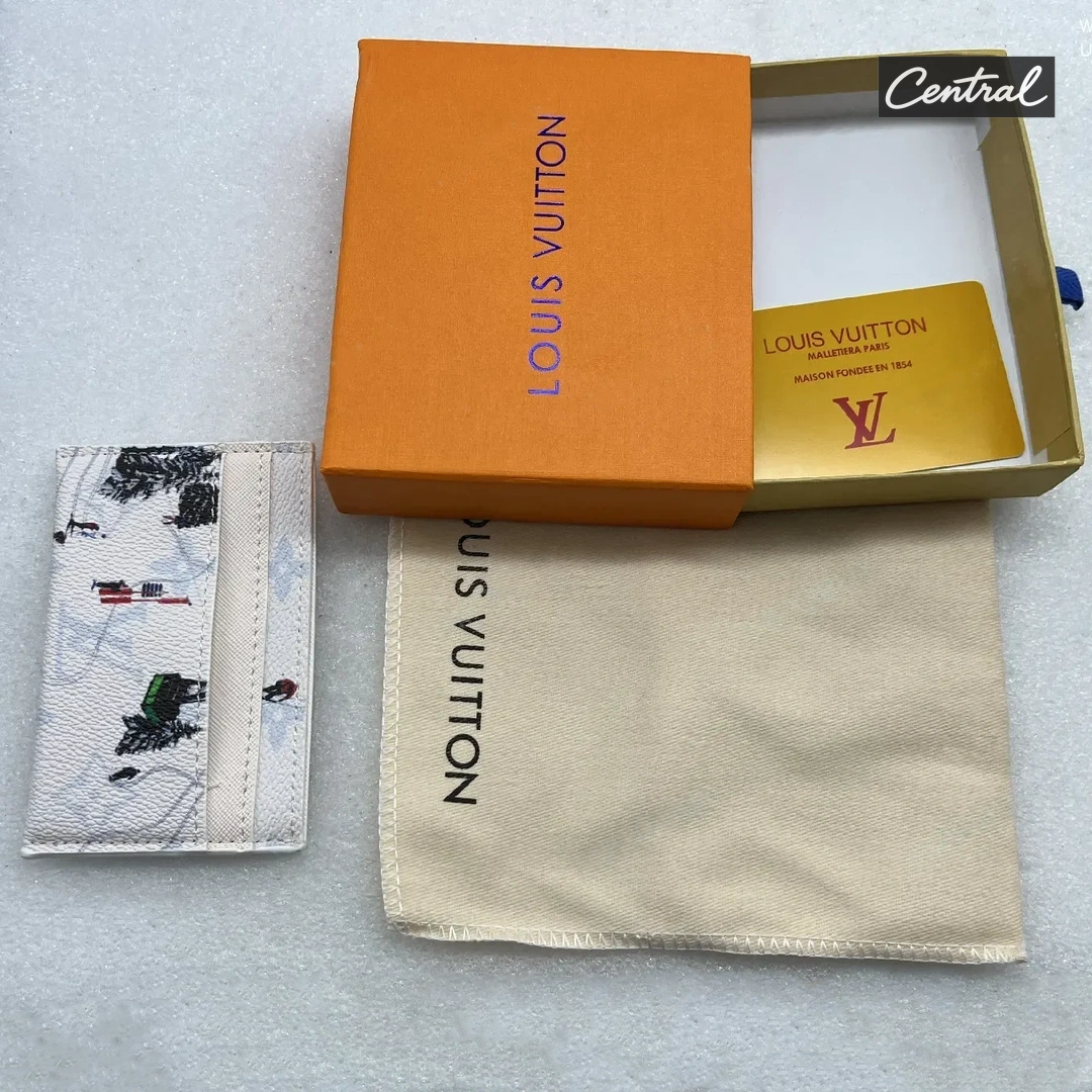 Louis Vuitton Ski Double Card Holder White