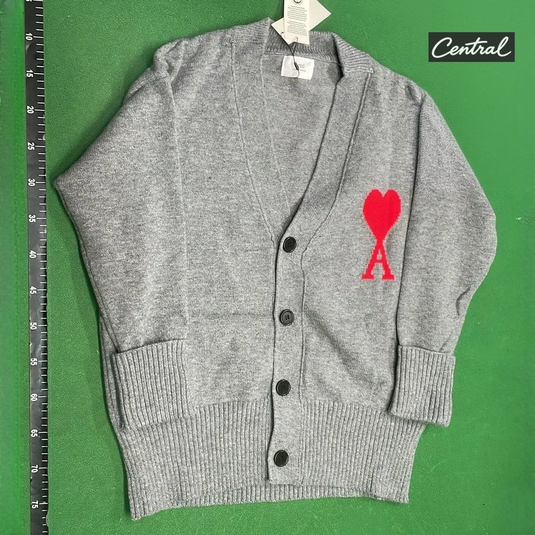 Ami Wool Cardigan - Gray