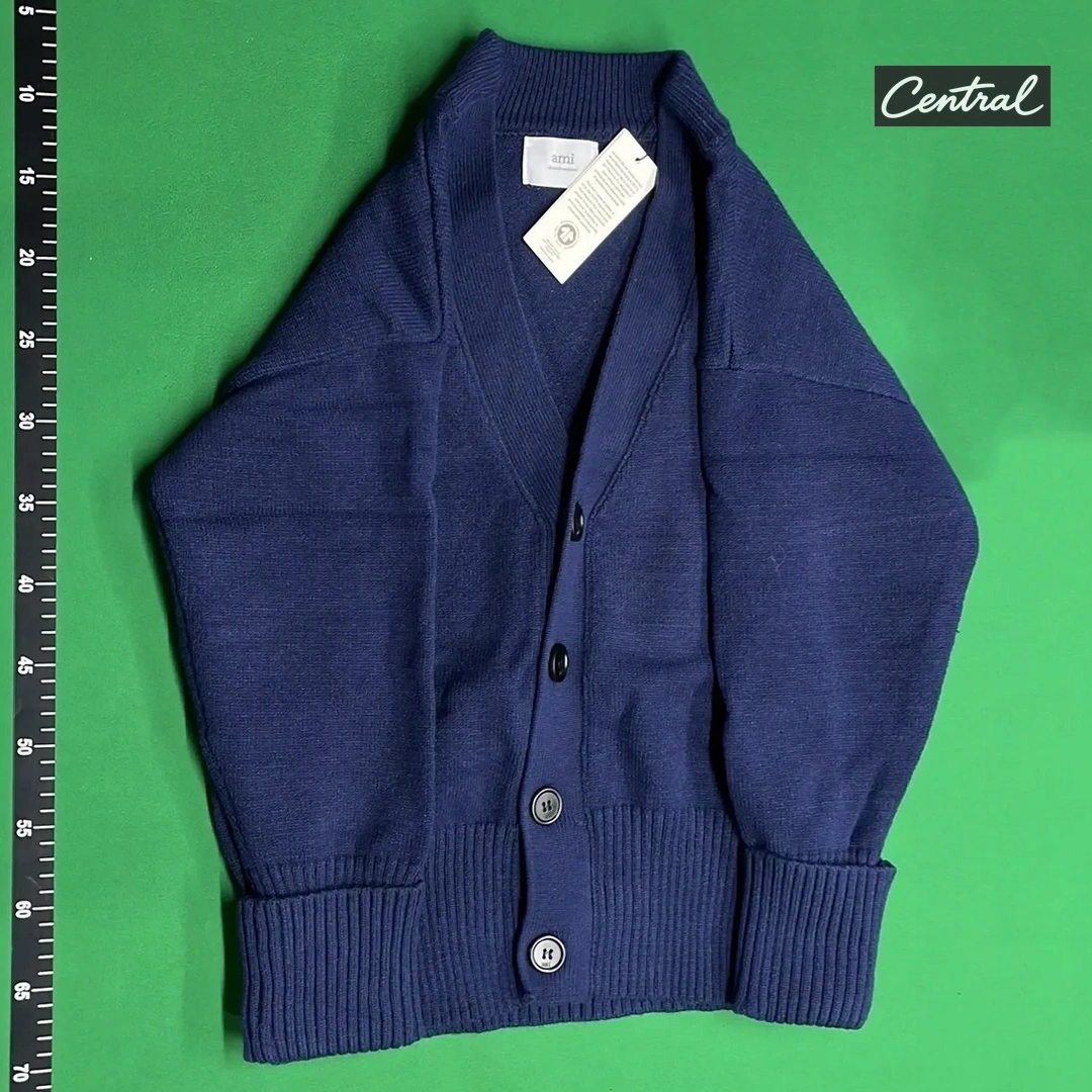 Ami Wool Cardigan - Sapphire blue