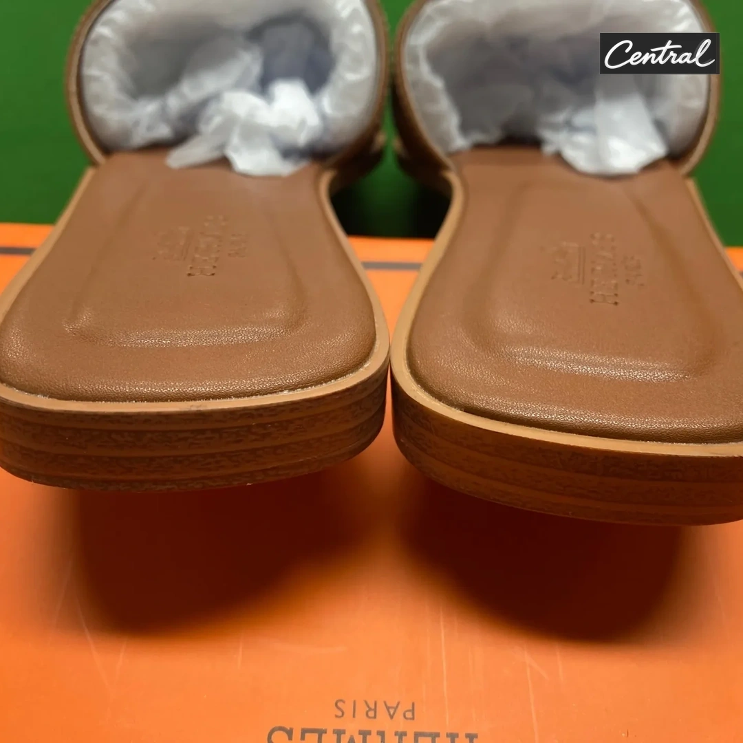 Hermès Oran Sandal - All inclusive sheep pattern brown