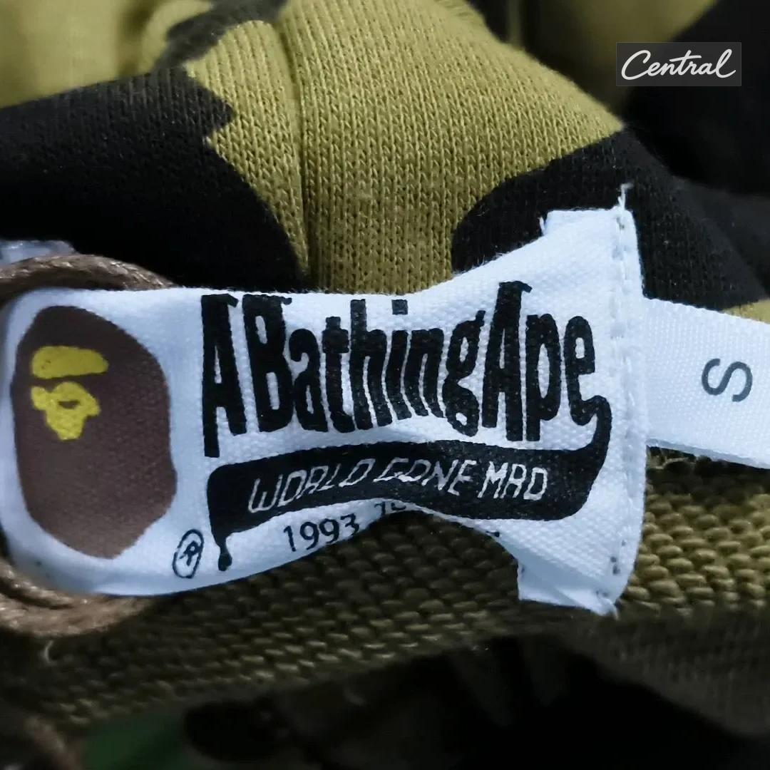 BAPE Full Zip Hoodie - Green single cap