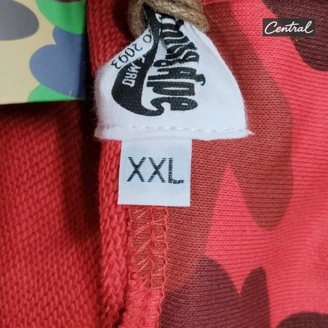 BAPE Full Zip Hoodie - Red single cap