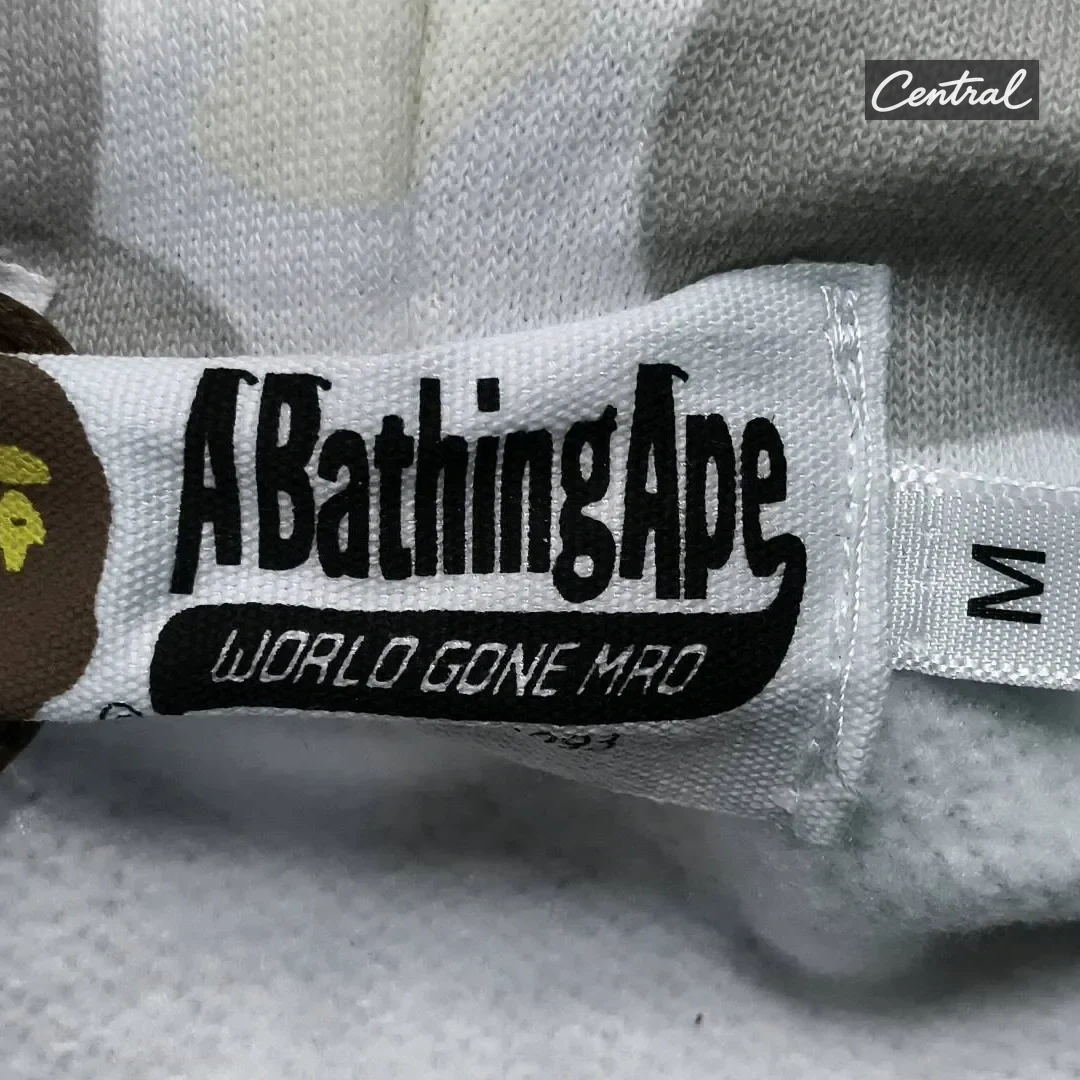 BAPE Full Zip Hoodie - White single cap