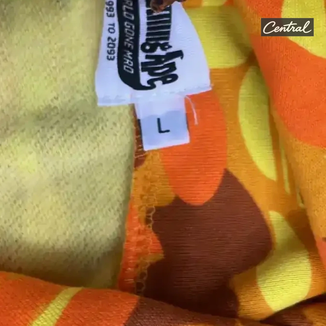 BAPE Full Zip Hoodie - eat chicken yellow