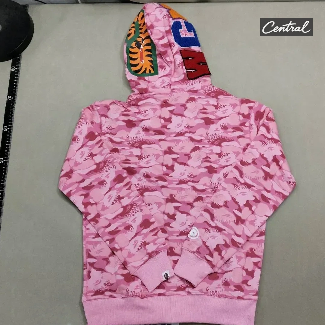 BAPE Full Zip Hoodie - flame powder