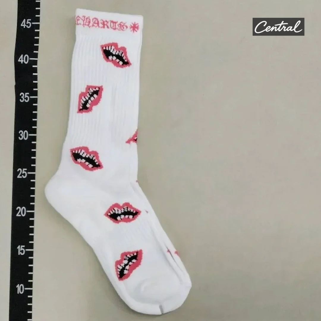 Chrome Hearts Socks - Red lip style
