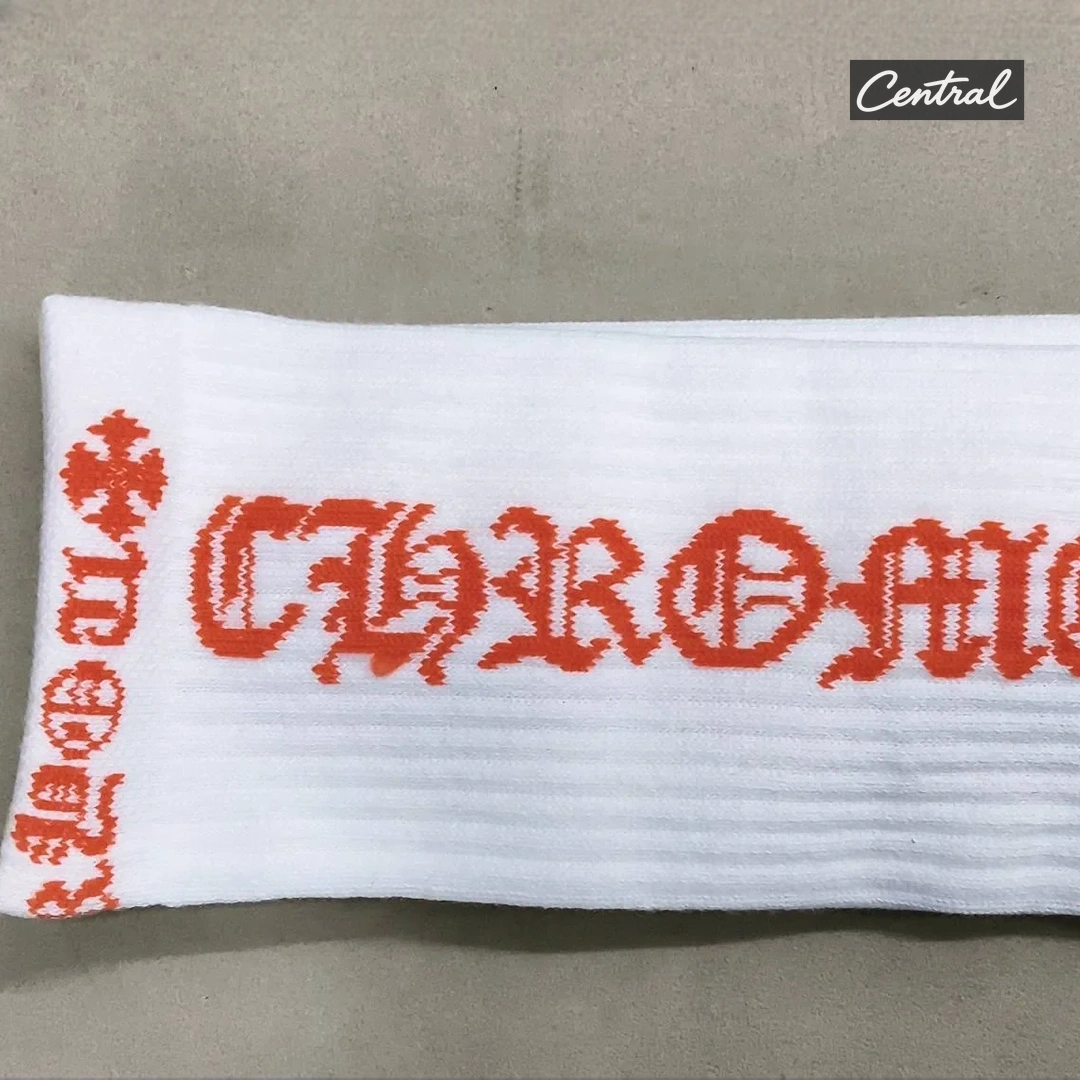 Chrome Hearts Socks - Orange Letter style