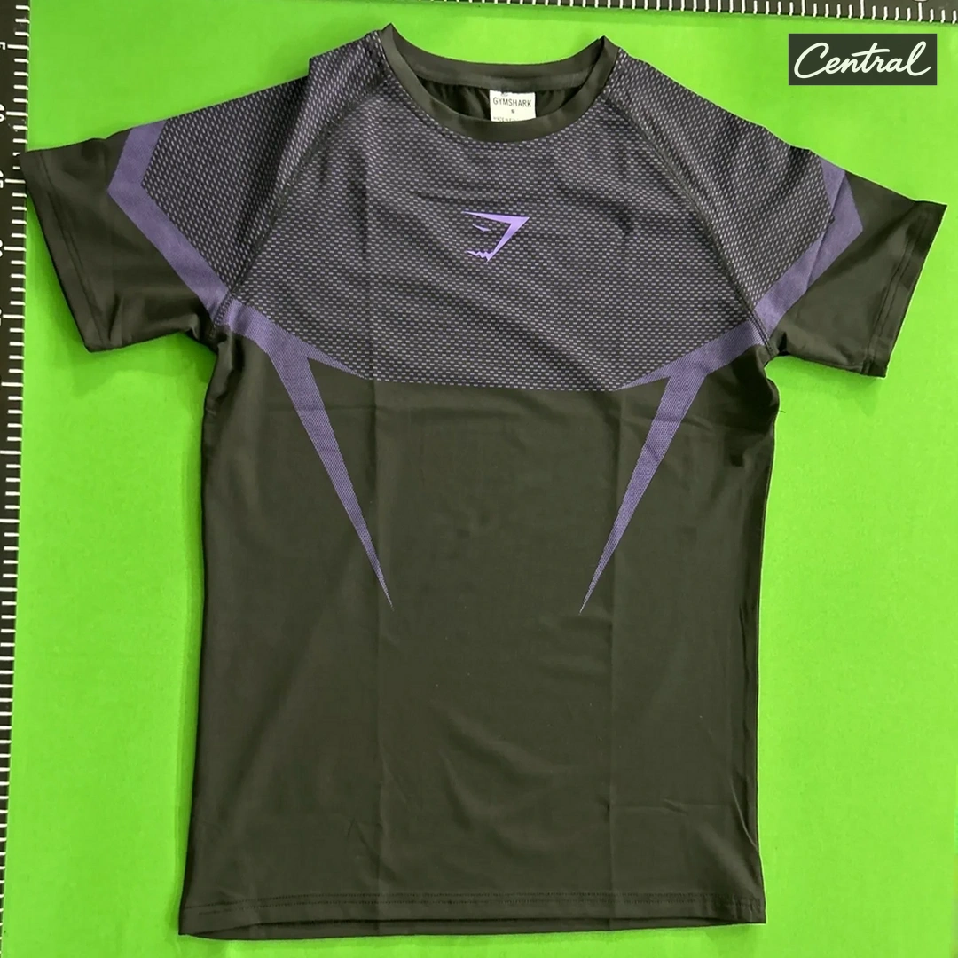 Gymshark T-Shirt - Black Purple Purple Label