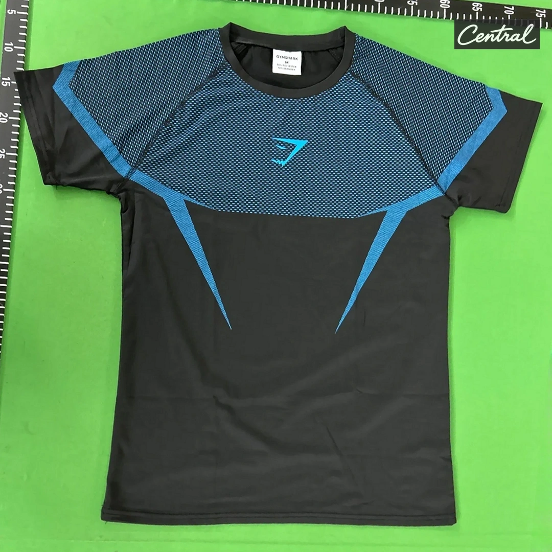 Gymshark T-Shirt - Black Blue Blue label