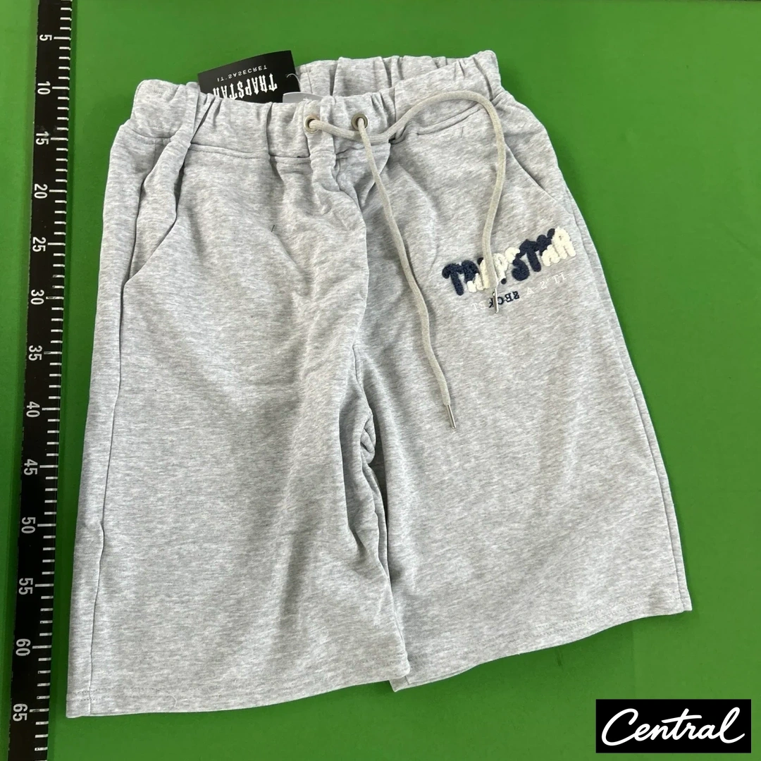 Trapstar Chenille Decoded Tshirt Short Set - Baby Blue/Gray