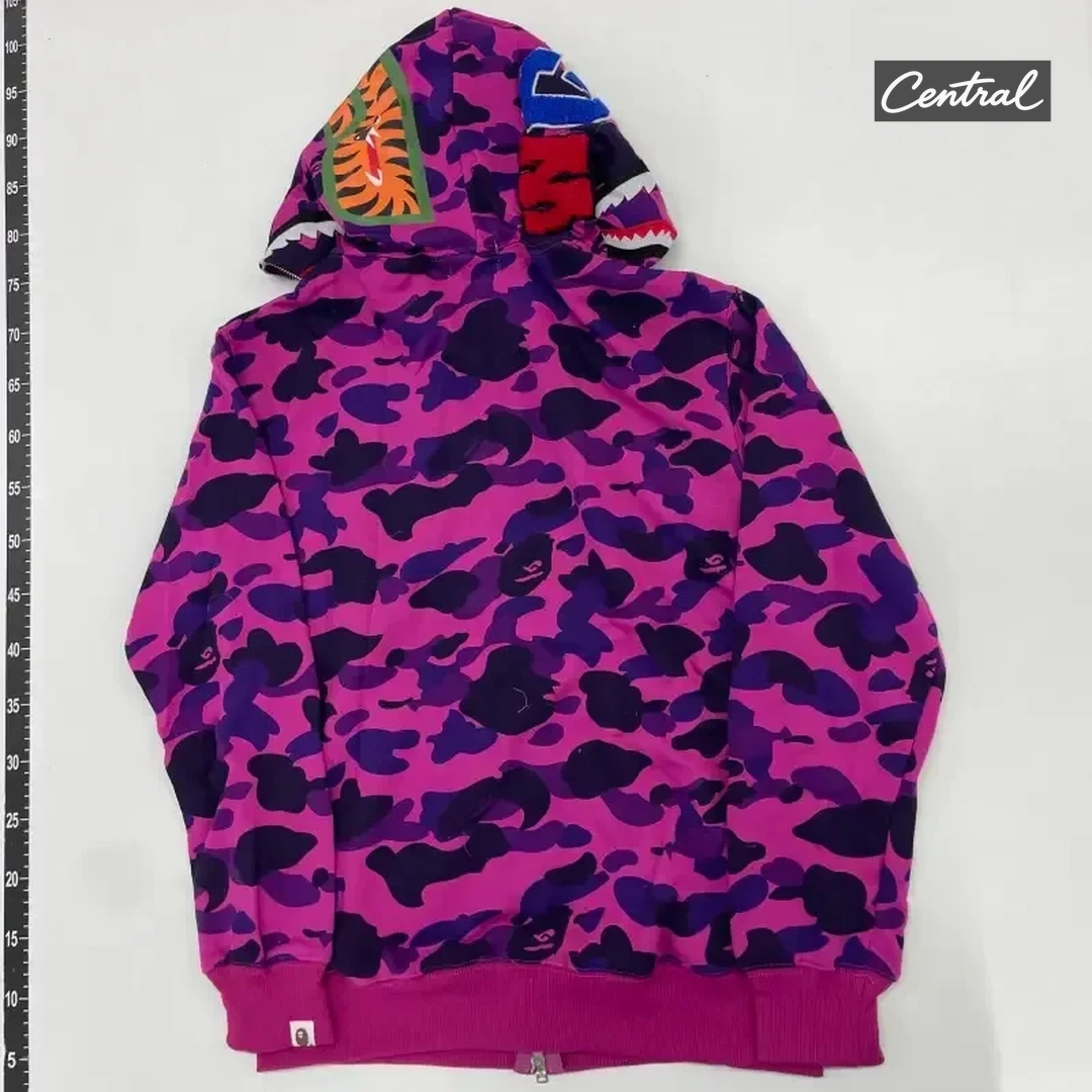 BAPE Full Zip Hoodie - Purple single cap