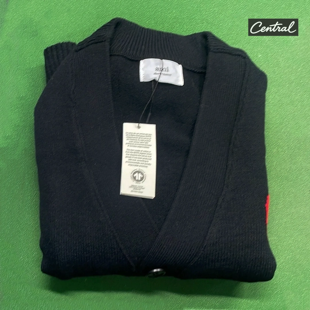 Ami Wool Cardigan - Black
