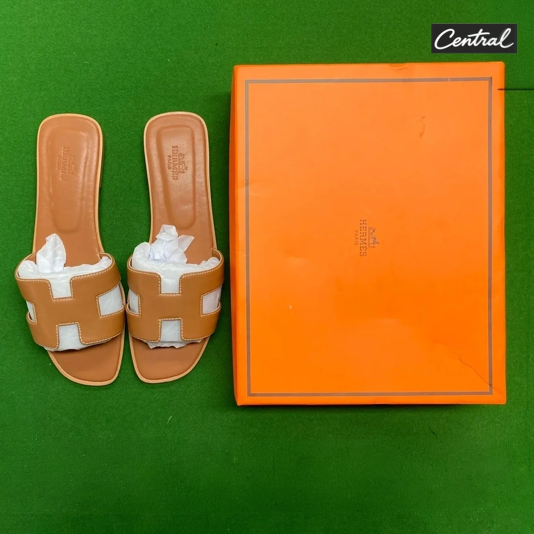 Hermès Oran Sandal - All inclusive sheep pattern brown
