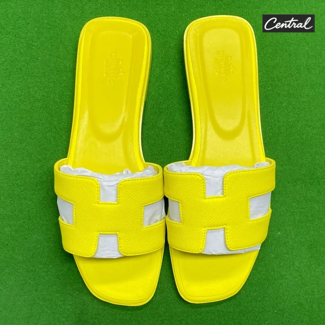 Hermès Oran Sandal - lemon yellow