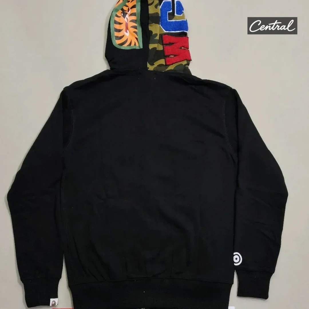 BAPE Full Zip Hoodie - Black single cap