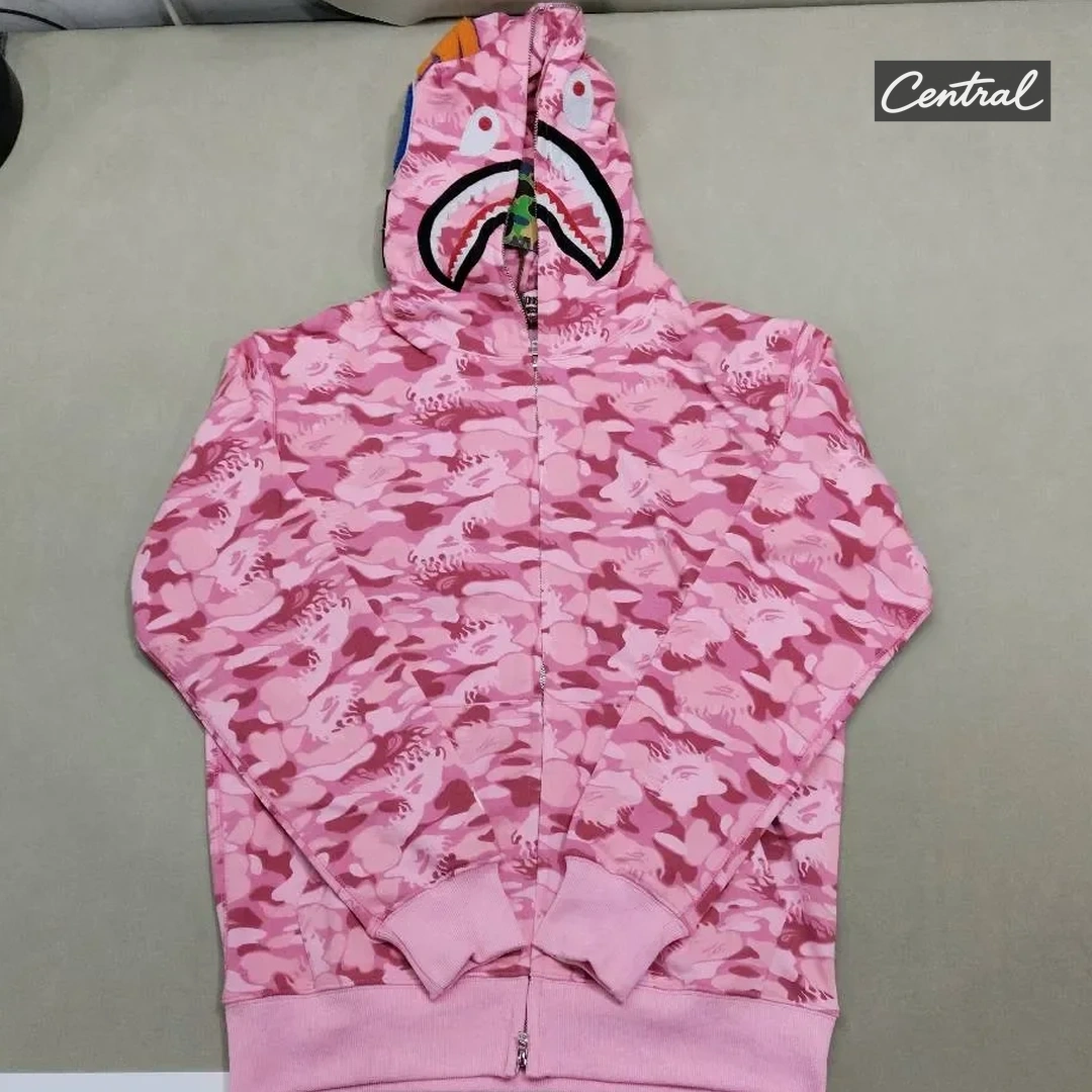 BAPE Full Zip Hoodie - flame powder