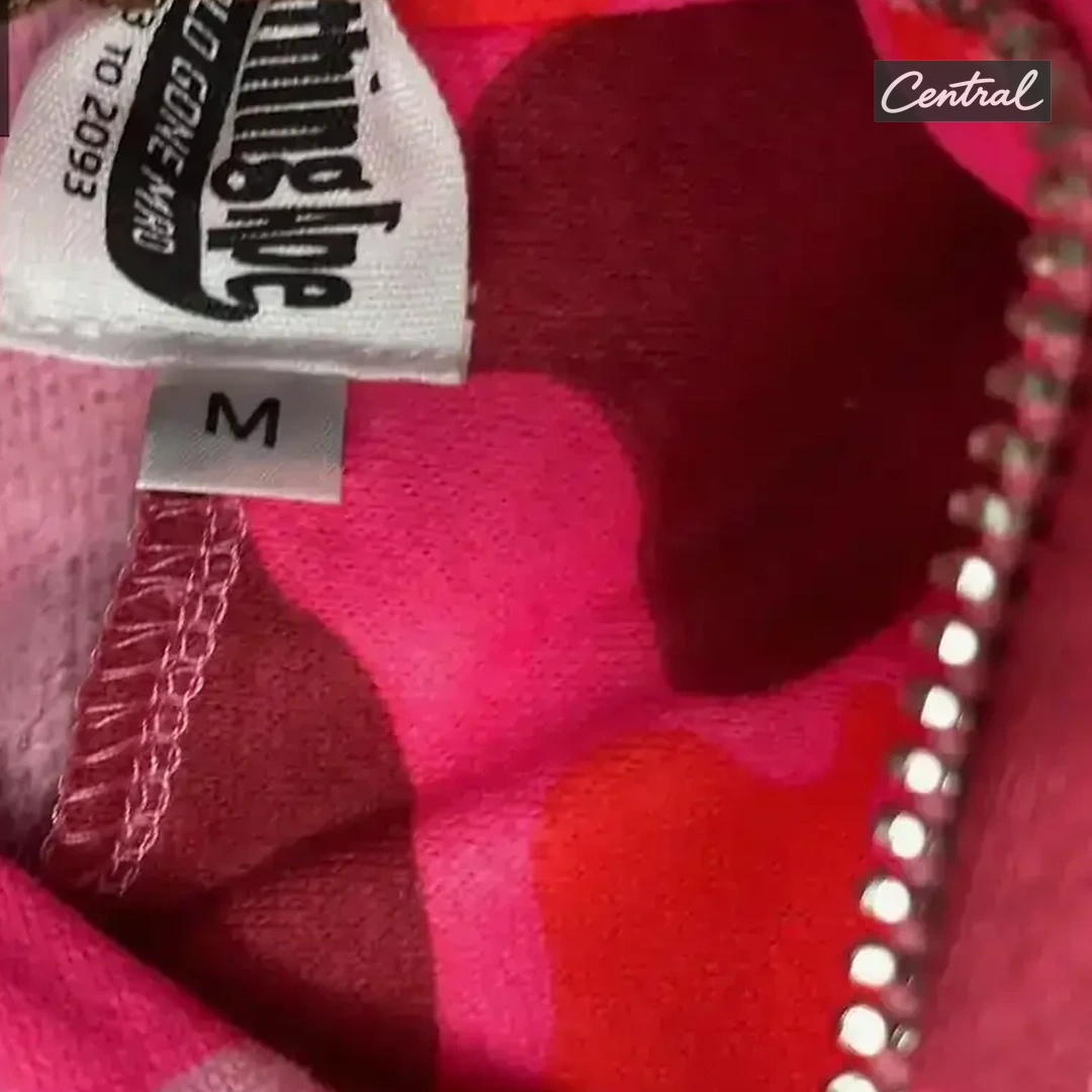 BAPE Full Zip Hoodie - bright pink