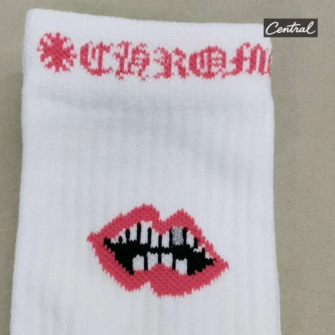 Chrome Hearts Socks - Red lip style