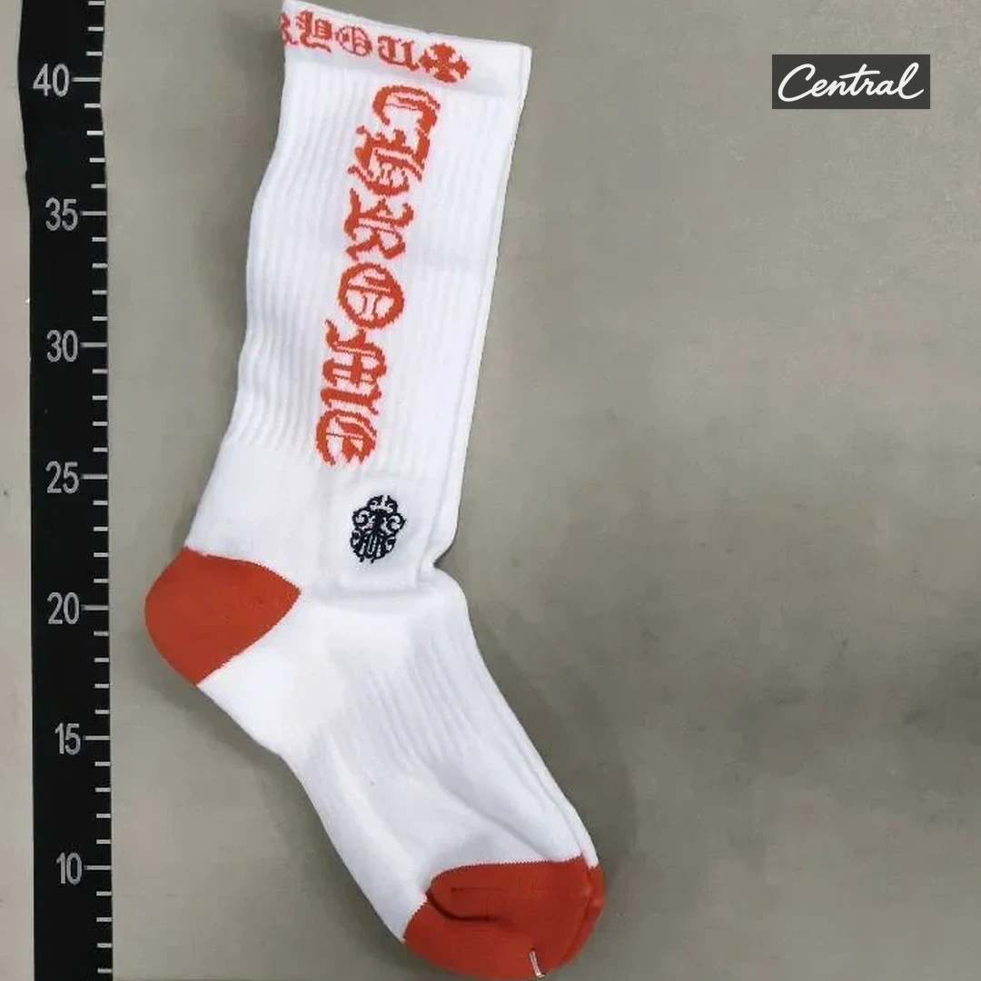 Chrome Hearts Socks - Orange Letter style