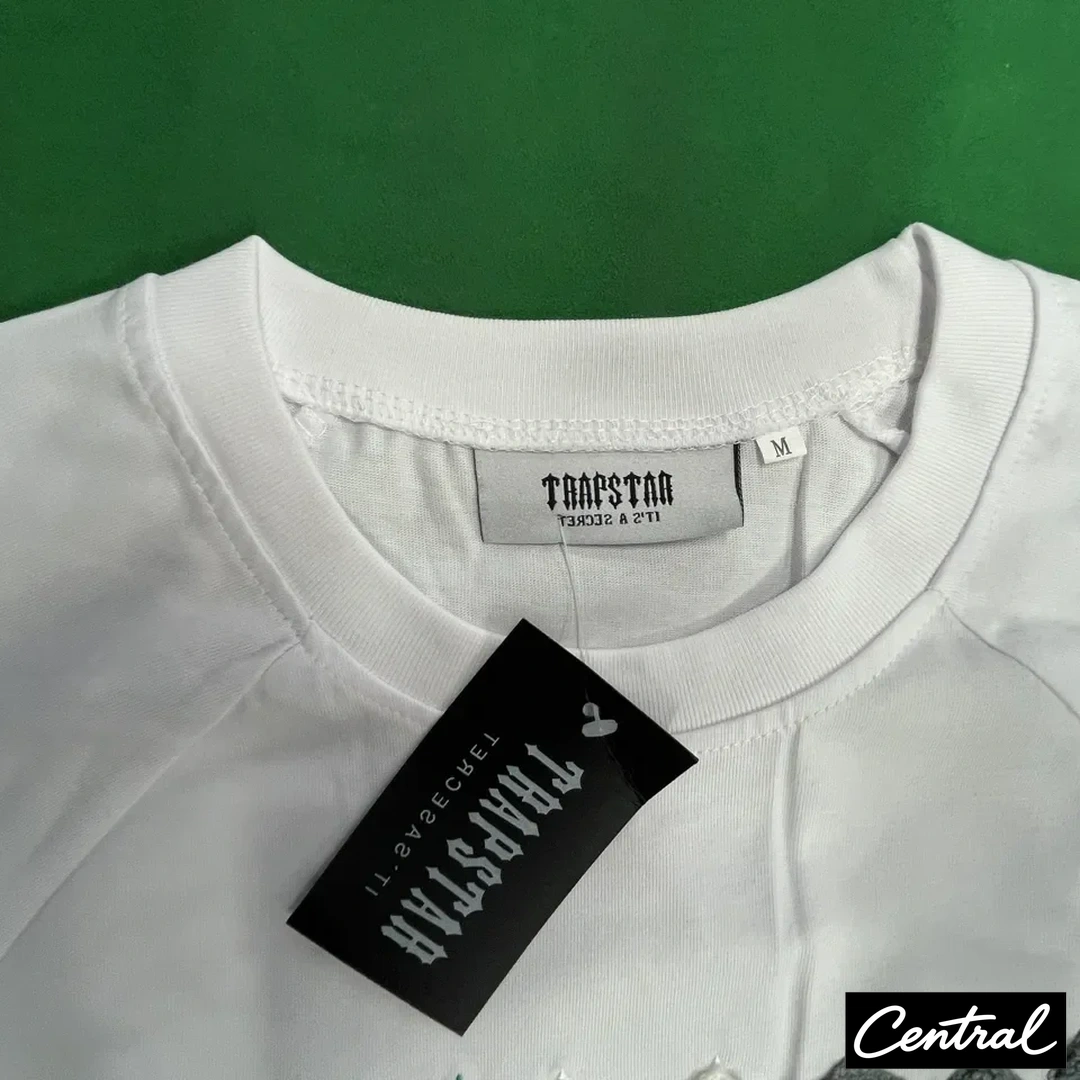 Trapstar Chenille Decoded Tshirt Short Set - Green/White