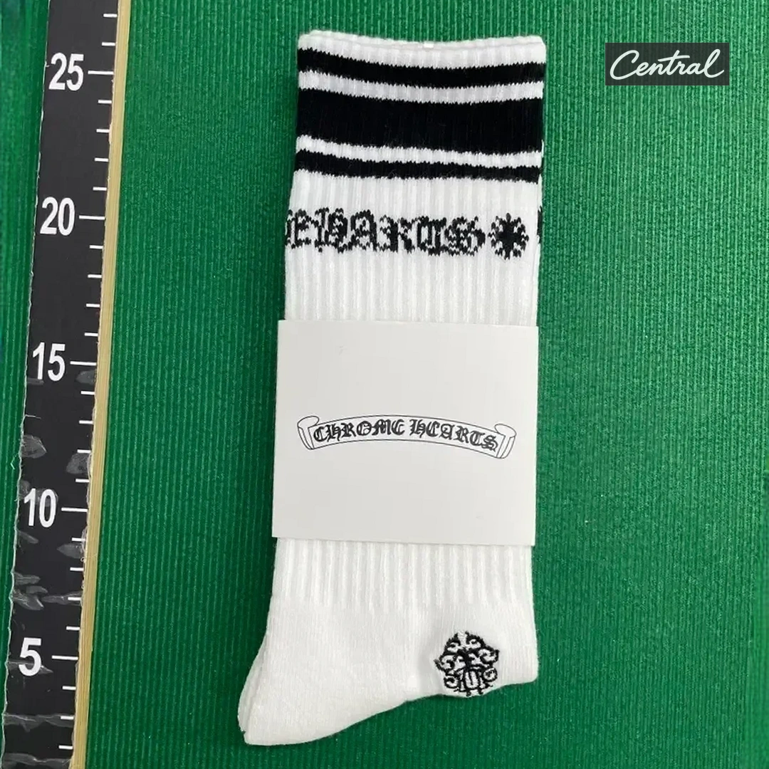 Chrome Hearts Socks - Logo White
