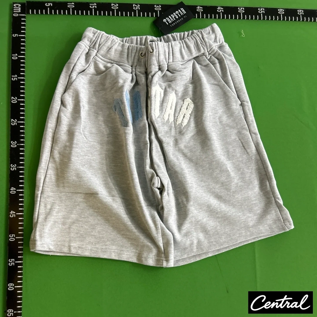 Trapstar Irongate Arch Chenille Tshirt short set - Gray/Blue