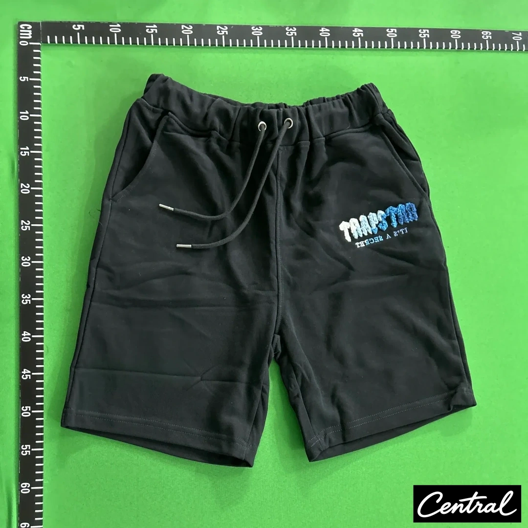 Trapstar Chenille Decoded Tshirt Short Set - Black/White