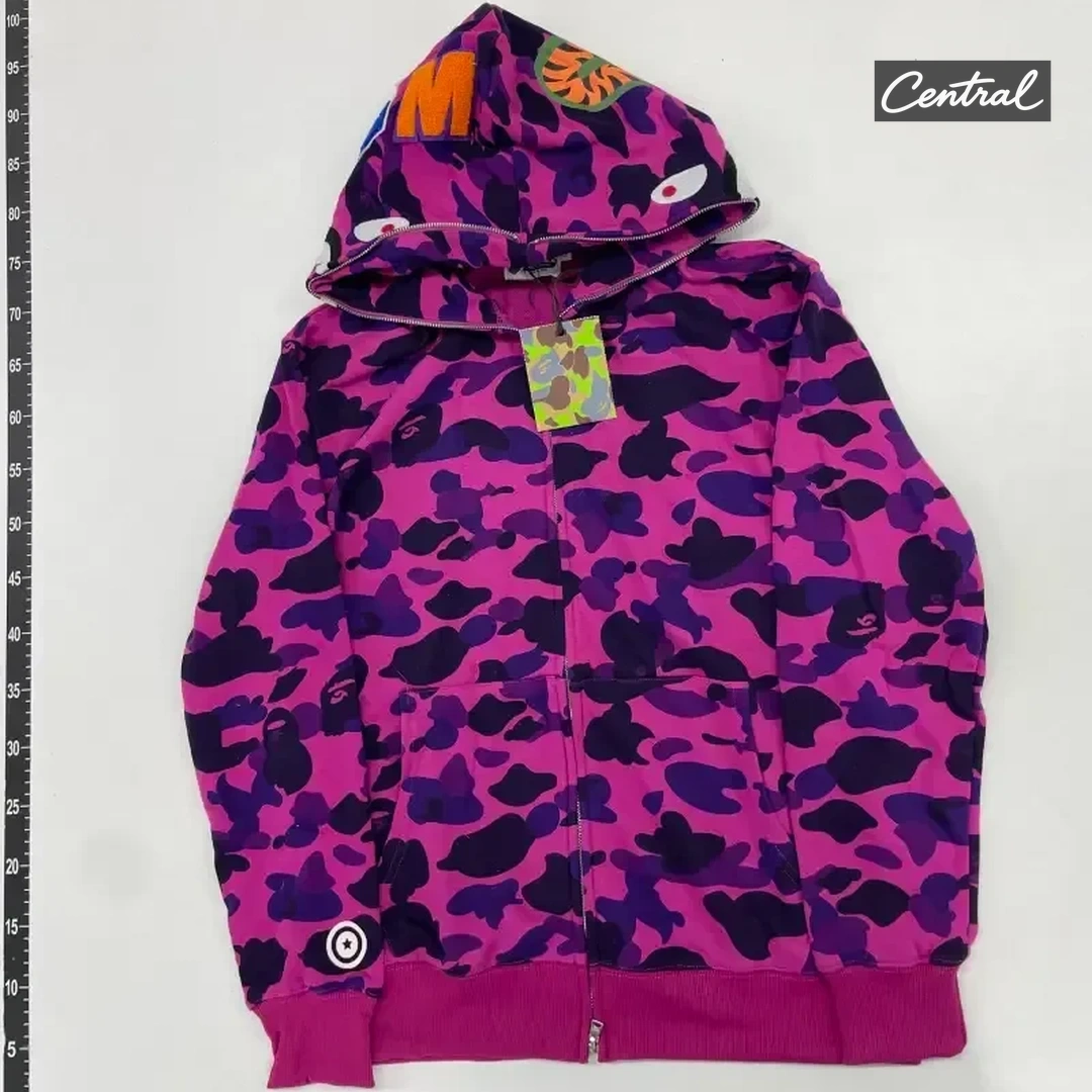 BAPE Full Zip Hoodie - Purple single cap