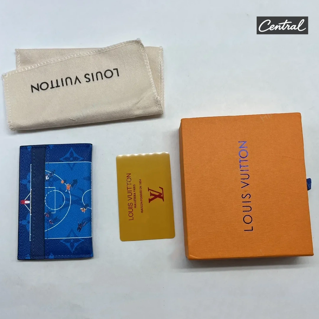 Louis Vuitton Basketball Double Card Holder Blue