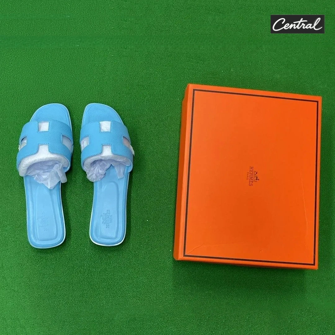 Hermès Oran Sandal - Sky Blue