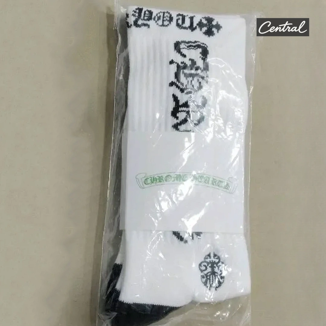 Chrome Hearts Socks - Black Letter style