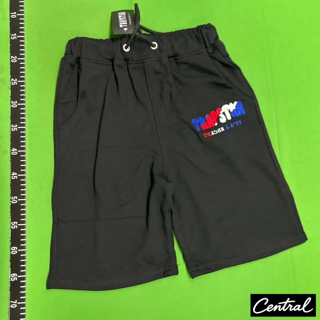 Trapstar Chenille Decoded Tshirt Short Set - Red/Blue