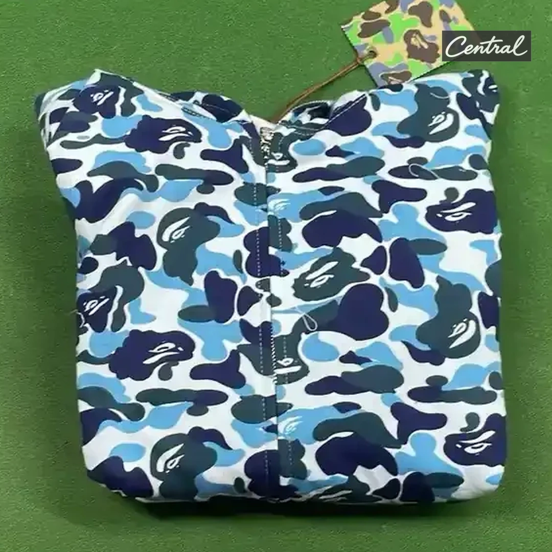 BAPE Full Zip Hoodie - camouflage blue single hat