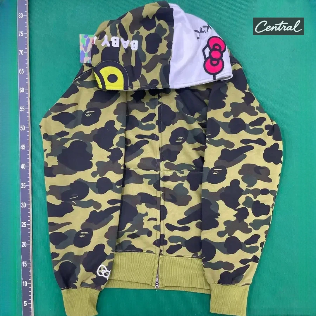 BAPE Full Zip Hoodie - Camouflage Hello Kitty
