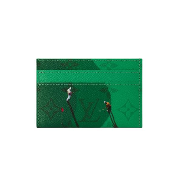Louis Vuitton Double Card Holder Golf Green